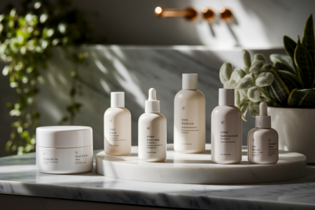 bouteilles-essence-cosmetiques-marbre-plantes