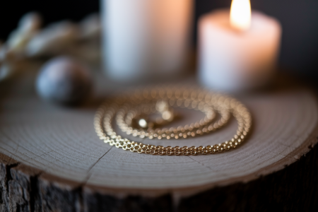 collier-or-bois-rustique-flou