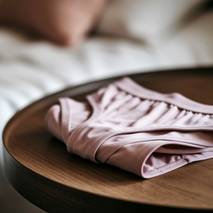 culotte-menstruelle-pliee-table-bois