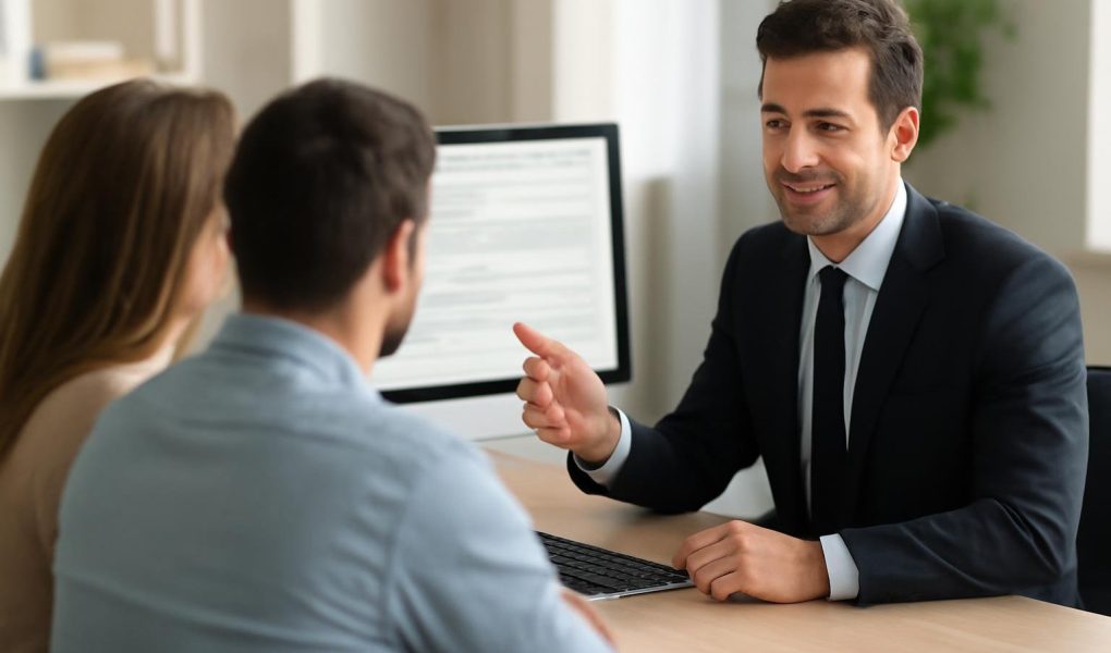 couple-jeune-agent-immobilier-bureau-moderne