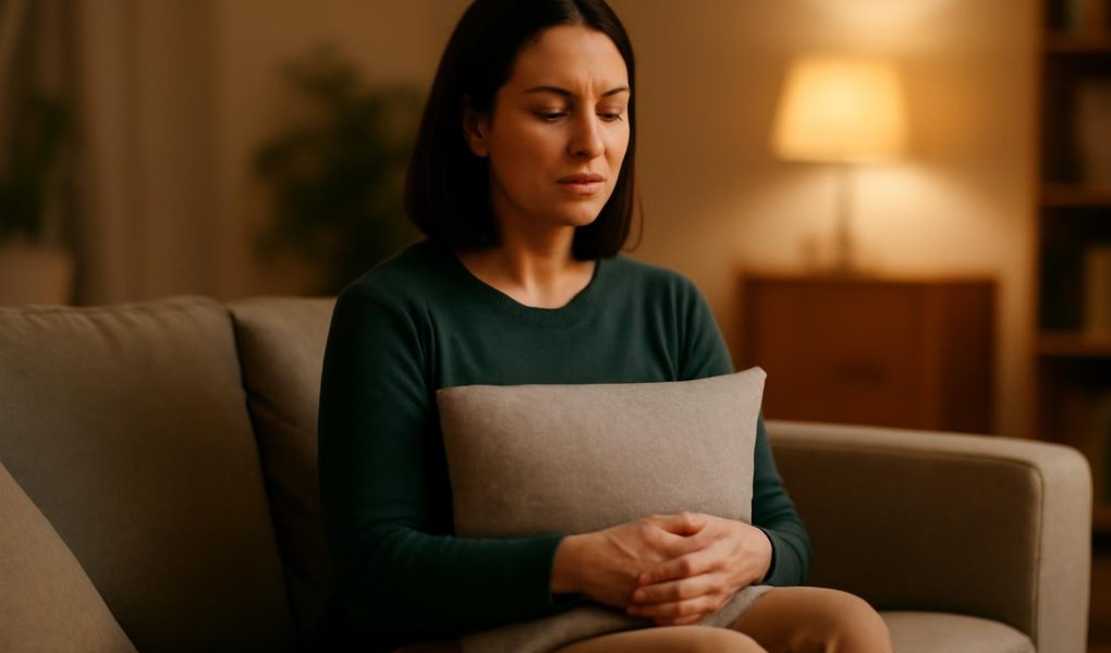 personne-coussin-salon-eclairage-chaud