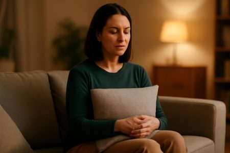 personne-coussin-salon-eclairage-chaud