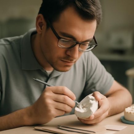 technicien-laboratoire-dentaire-moule-outils