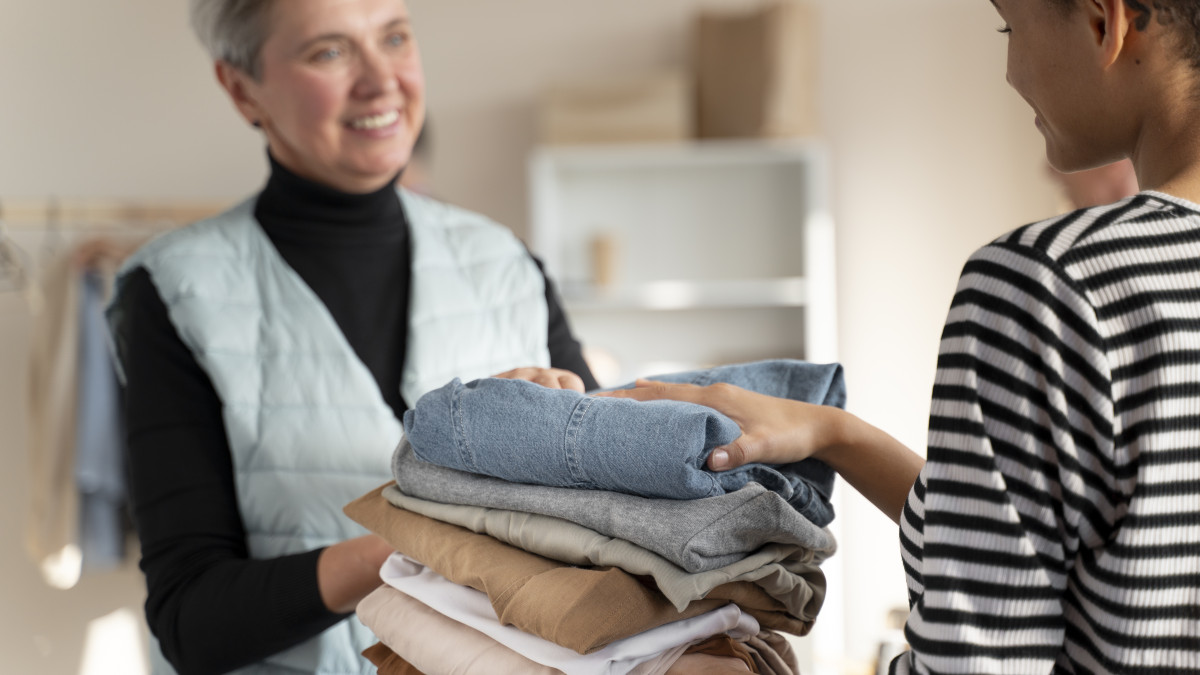 femme qui livre du linge