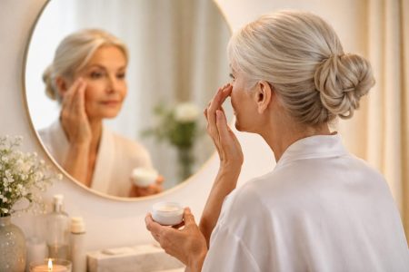 femme-mature-creme-miroir-elegant