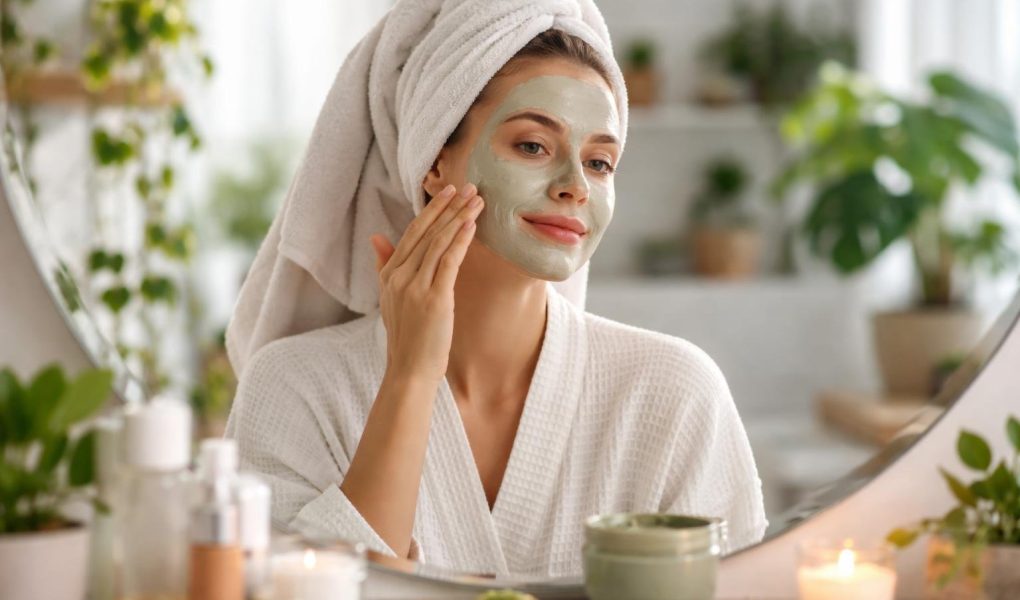 femme-masque-argile-salle-bains