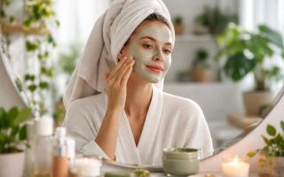 femme-masque-argile-salle-bains