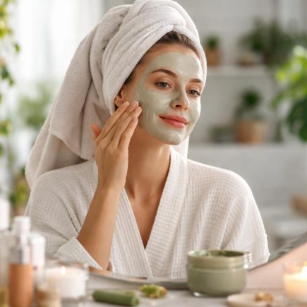 femme-masque-argile-salle-bains
